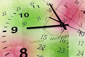 Clock face and calendar
