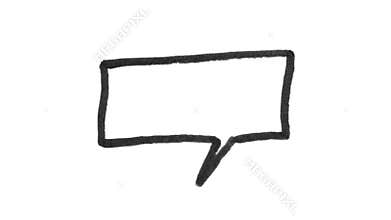 Speech Bubble Hand Drawn Animation Loop
