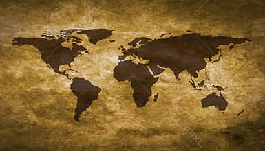 Grunge world map