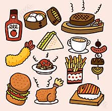 Cute cartoon food