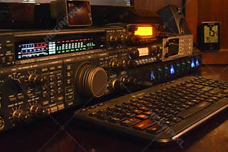 Ham Radio station in a house