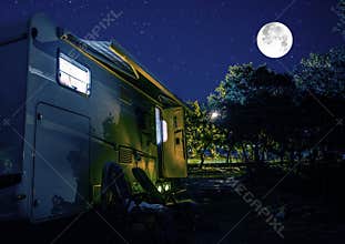 Summer Night RV Camping