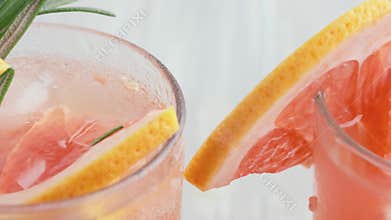 Grapefruit and rosemary gin cocktail