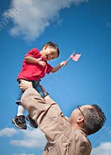 Military child and father
