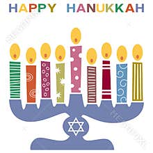 Retro Happy Hanukkah Card [3]