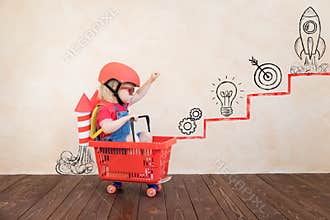 Success, career growth and professional development concept