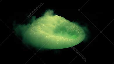 Witches Green Cauldron Isolated On Black - Compositing Element