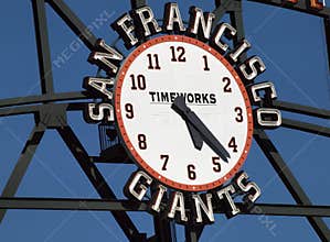 San Francisco Giants Scoreboard Clock by TimeWorks