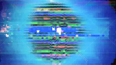 Glitchy analog signal with distortion