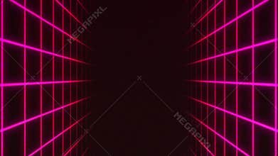 Eighties TV Retro Synthwave 3d Grid Background Loop