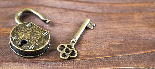 Web banner of  life coaching, solution key with opened padlock