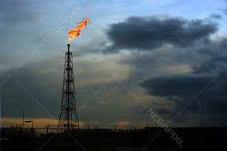 Flaring natural gas location