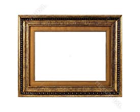 Isolated Photo Frame, Golden Antique Photo Frame, Vintage Border