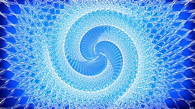 Blue kaleidoscope sequence patterns.Abstract multicolored motion graphics background. For yoga, clubs, shows, mandala