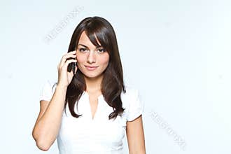 Young woman with mobilephone