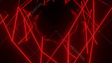 Disco ball and laser lights