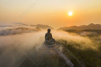 Silhouette of Big Buddha