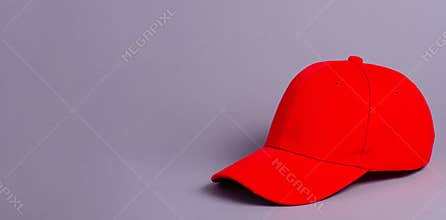 Red baseball cap hat
