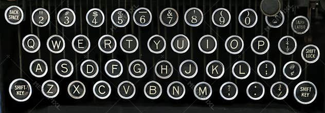 Old typewriter keyboard