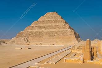 Djoser or Step Pyramid the first pyramid built in Egypt, Saqqara, Egypt