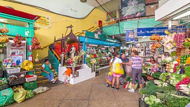 Surquillo Market timelapse hyperlapse, Lima, Peru. Lima`s biggest food market