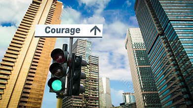 Street Sign to Courage