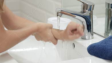 Washing Hands, Disinfecting in Coronavirus Pandemic Outbreak, Disinfectant in Hospitals for Covid-19 Disease