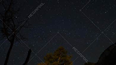 Astro time-lapse, mountains and ocean Akyaka, Turkey