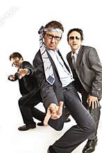 Crazy businessmen dancing