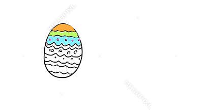 Happy Easter! Drawing and colouring Easter egg