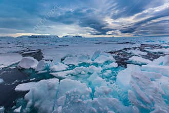 Norway landscape ice nature of the glacier mountains