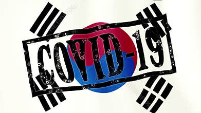 Coronavirus outbreak in South Korea. 2019-ncov influence on state economy. covid-19 epidemic, global crisis. concept of