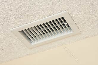 Ceiling vent on acoustic ceiling