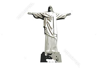 Christ the Redeemer statue vector illustration clip art