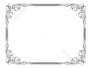 Penmanship decorative frame