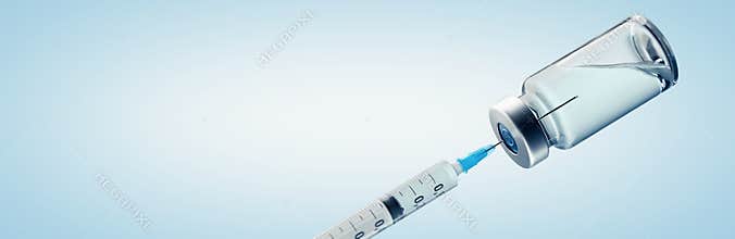 Vaccination or drug concept image with Coronavirus Covid-19