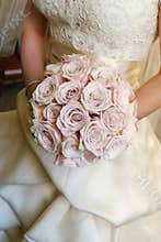 Bride holding bouquet