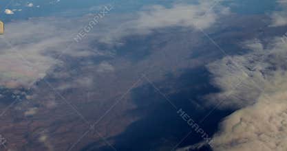 Amazing  aerial view and blue sky