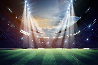 Lights at night and stadium