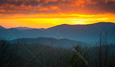 Great Smoky Mountains National Park Sunset