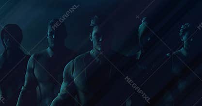 Shadow Economy with People Standing in the Shadows