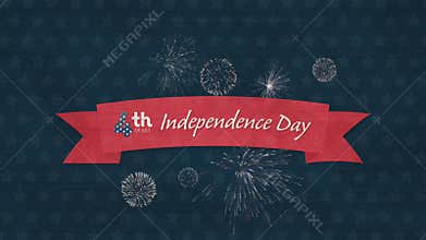Animation of text 4th of July Independence Day written over blue background with white stars