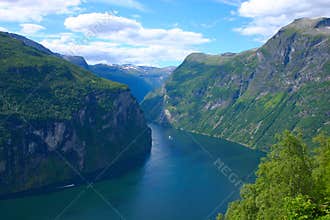 Panoramic View Geiranger Fjord - Horizontal
