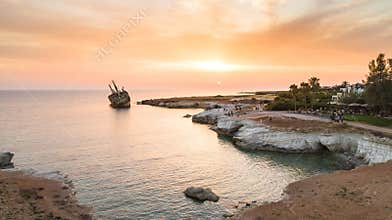 Aerial Shipwreck EDRO III, Pegeia, Paphos