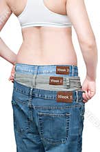 Yuong woman monitoring weight loss