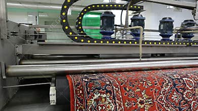 Automatic line for carpet cleaning