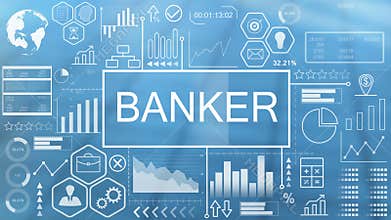 Banker, animated typography