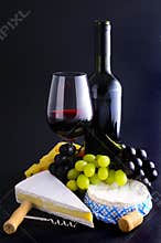 French cheese and wine