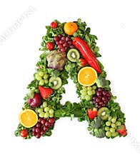 Fruit and vegetable alphabet