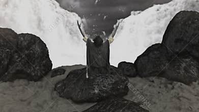 Moses Dividing the Sea in the Crossing of the Red Sea Split in Two